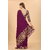 Purple Colour Vichitra Silk Embroidried Sarees