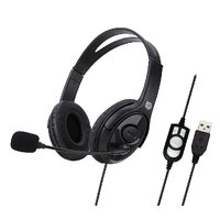 BigPassport USB Headphone with Microphone Noise Cancelling  Audio Control,Headphone for Laptop PC Model Pro-Tech 493