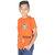 Kid Kupboard  Boys  T-Shirt  Pure Cotton  Orange  Half-Sleeves  Pack of 1