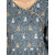 Fabclub Rayon Gold Foil Printed Anarkali Shape With Angrakha Style Women Kurti (Grey)