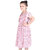 Kid Kupboard Cotton Girls Solid Frock Light Pink, Half-Sleeves, Round Neck