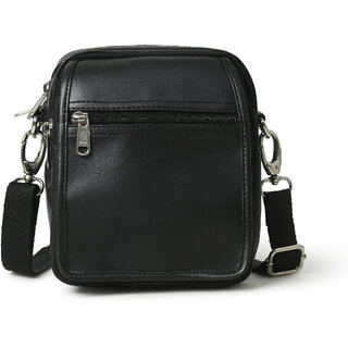 MATRICE messenger bag with black faux vegan leather(NE-S-0804-Black)