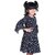Kid Kupboard Girls Frock Pure Cotton, Black, Full-Sleeves, Round Neck