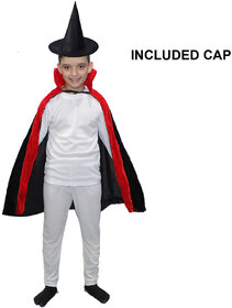 Kaku Fancy Dresses Halloween Dracula Robe & Hat Costume Set For Boys & Gilrs
