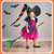 Kaku Fancy Dresses Halloween Witch Broomstick With Hat Cosplay Costume - 3pcs