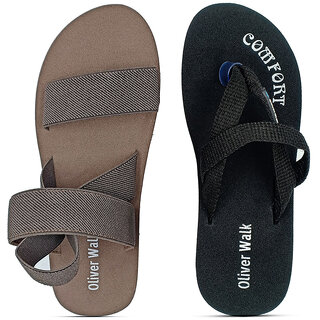 OLIVER WALK Men Sandal  Slipper Pack of 2