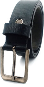 OLIVER WALK Men Genuine Leather Textured Black Belt