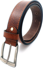 OLIVER WALK Men Genuine Leather Half Stitching Belt