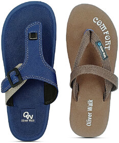 OLIVER WALK Classic Men Sandal  Slipper Set of 2