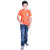 Kid Kupboard Cotton Boys T-Shirt Dark Orange, Half-Sleeves, Round Neck
