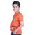 Kid Kupboard Cotton Boys T-Shirt Dark Orange, Half-Sleeves, Round Neck