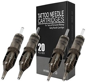 Mumbai Tattoo Tattoo Needle Cartridge 5RL Black Box ( Pack Of 20 )