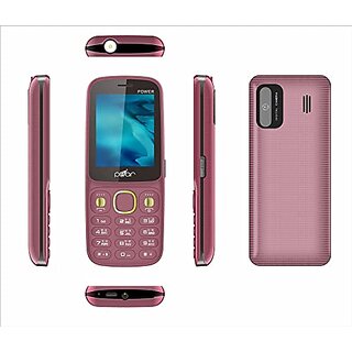 Pear Power (Single Sim, 3000mAh Battery, 2.4 Inch, Display, MAROON)