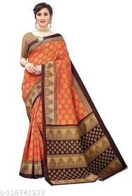 SVB Saree Orange Colour Printed Saree