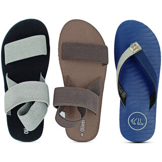 OLIVER WALK Men Sandal  Slipper Set of 3