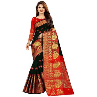 Black Colour Banarasi Silk Saree