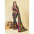 Multicolour Pure Georgette Printed Saree With Blouse Piece
