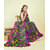 Multicolour Pure Georgette Printed Saree With Blouse Piece