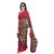 Pink Colour Pure Georgette Printed Saree With Blouse Piece