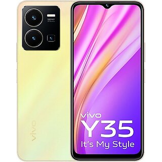 (Refurbished) Vivo Y35 5G (8 GB RAM, 256 GB Storage, Dawn Gold) - Superb Condition, New