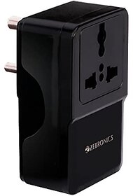 ZEBRONICS ZEB-MPA10 Dual USB Adapter with AC Socket5V 3.1 A Output (Black)