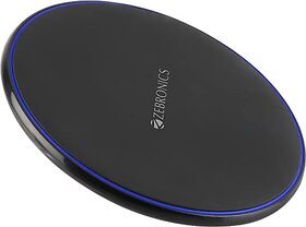 ZEBRONICS ZEB-WCP1001S 10W Wireless Charging Pad with Foreign Object Detection 10W/7.5W/2.5W Support (Black)
