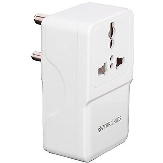 ZEBRONICS ZEB-MPA10 Dual USB Adapter with AC Socket5V 3.1 A Output (White)