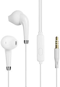 ZEBRONICS Zeb-Calyx Wired in Ear Earphone with Mic (White)
