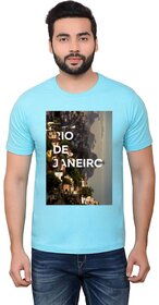 29K Mens White Solid Cotton Blend Round Neck T-Shirt