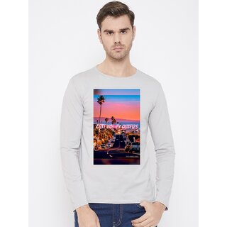 29K Mens White Solid Cotton Blend Round Neck T-Shirt