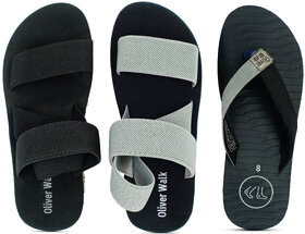 OLIVER WALK Men's Awesome Sandal  Slipper Set of 3