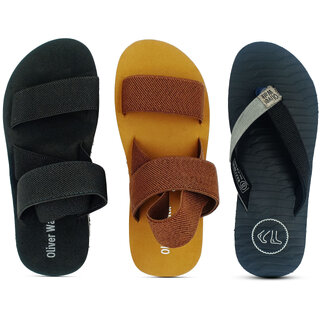 OLIVER WALK Men FlipFlop - Sandals Pack of 3