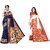 SVB Sarees Multicolor Art Silk Printed Sarees Pack Of 2 Saree