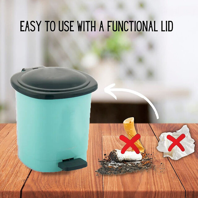 Buy Mannat Small Table Dustbin Desktop Dustbin with Attached lid ...