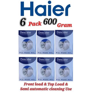Use For Haier Pack of 6(100grams x 6 600grams) Descaling Powder Washing Machine