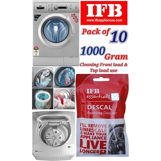 Use For IFB Pack of 10(100grams x 10= 1000grams) Descaling Powder Washing Machine