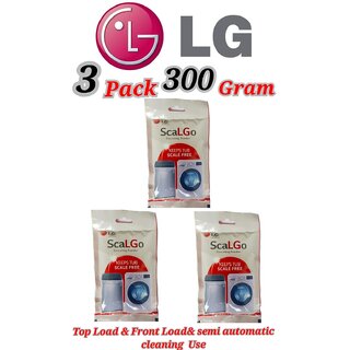 Use For LG Pack of 3(100grams x 3= 300grams) Descaling Powder Washing Machine