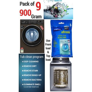 Use For SAMSUNG Pack of 9(100grams x 9=900grams) Descaling Powder Washing Machine