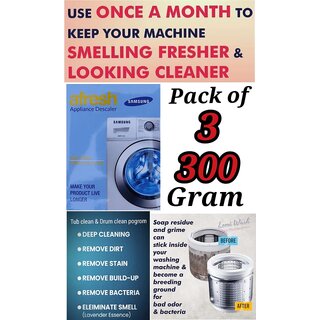 Use For SAMSUNG Pack of 3(100grams x 3=300grams) Descaling Powder Washing Machine