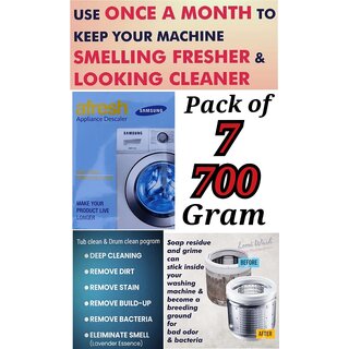 Use For SAMSUNG Pack of 7(100grams x 7=700grams) Descaling Powder Washing Machine