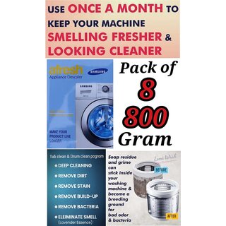 Use For SAMSUNG Pack of 8(100grams x 8=800grams) Descaling Powder Washing Machine