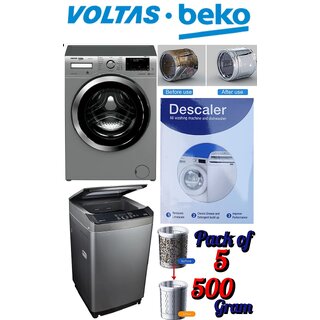 Use For VOLTAS BEKO Pack of 5(100grams x 5500grams) Descaling Powder Washing Machine