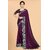 SVB Sarees Purple Colour Solid Vichitra Silk Embroidried Sarees With Blouse