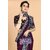 SVB Sarees Purple Colour Solid Vichitra Silk Embroidried Sarees With Blouse