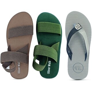 OLIVER WALK Men Slipper - Sandal Set of 3