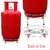 Anvi Stainless Steel Gas Cylinder Trolley With Wheels Lpg Cylinder Roller Stand Movable Trolley