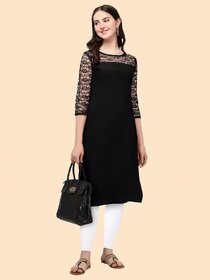 ZELZIS Women Crepe A-line Stright Kurti