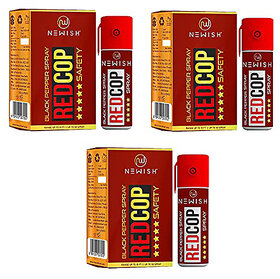 Newish Powerful Black Pepper Spray Self Defence for Women Pack of 3 (Each  35 gm/ 55 ml)
