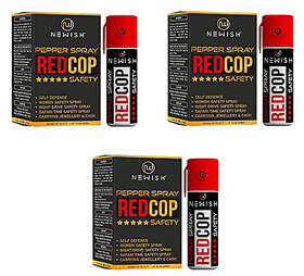 Newish Red Cop Powerful Pepper Spray Self Defence For Women 35 Ml - Pack Of