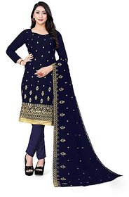 Sharda Creation Blue Georgette Embroidered Unstitched Dress